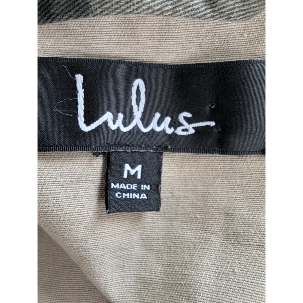 Lulus Camo Chore Jacket Shacket Lightweight Distressed Long Sleeve Womens Medium - Picture 3 of 16